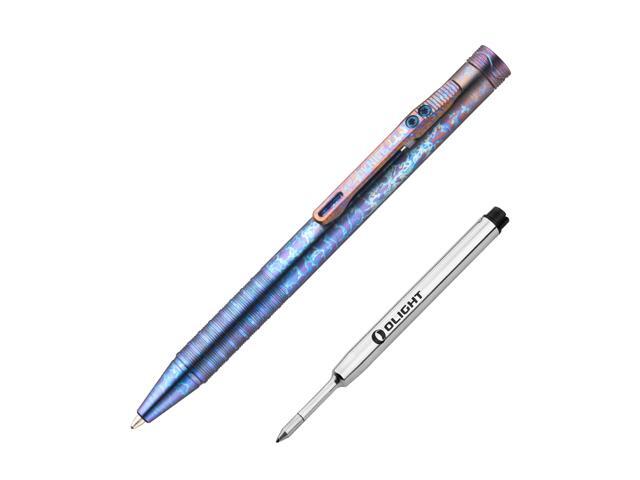 B1 Titanium Pen Lightning Strike Titanium, Ingenious Clip-Action Mechanism, Lightweight EDC Ballpoint Pen with 2 pcs Refill Ideal for Office,...