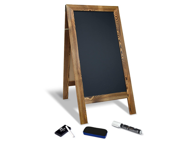 Magnetic A-Frame Chalkboard Sign, Extra Large 20' x 40', Standing Chalkboard Easel, with Chalk Marker + Chalk & Eraser, Sandwich Board Outdoor...