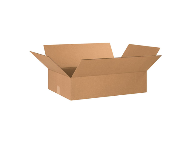 24166 Flat Corrugated Cardboard Box 24' L x 16' W x 6' H, Kraft, For Shipping, Packing and Moving (Pack of 20)