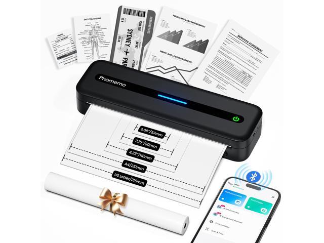 Portable Printers Wireless for Travel, Inkless Portable Thermal Printer for Phone Laptop, Support 8.5'' x 11'' US Letter and A4 Szie, Bluetooth.