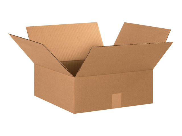 15156 Flat Corrugated Cardboard Box 15' L x 15' W x 6' H, Kraft, For Shipping, Packing and Moving (Pack of 25)