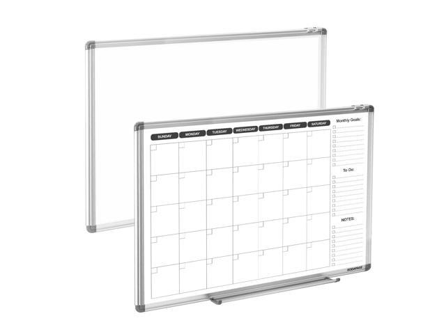 Whiteboard Dry Erase Calendar for Wall, Weekly & Monthly Planner, 36' x 24', Double-Sided, for Office, Home and School