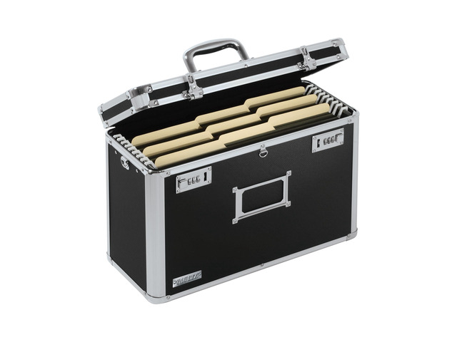 File Organizer Storage Box - 14 x 7.25 x 12 Inch Legal Size, Portable Locking Storage Totes with Dual Combination Locks for Filing Office Documents...