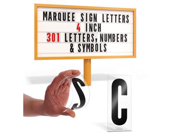 Marquee Letters, Sign Letters, Marquee Sign, Markee, Plastic, Acrylic, Changeable, for Outdoor Board, Letterboard, Church, Restaurant, 4 Inch...