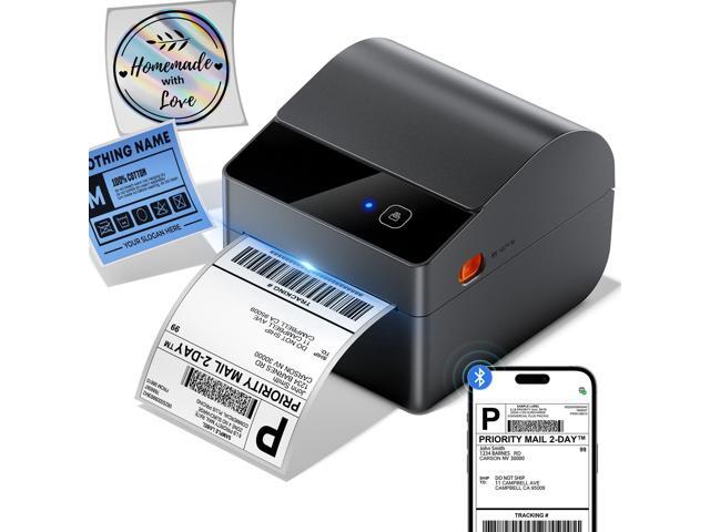 Bluetooth Shipping Label Printerwith Built-in Paper Bin Thermal Label Printer 4x6 for Small Business & Shipping Packages, Thermal Printers...