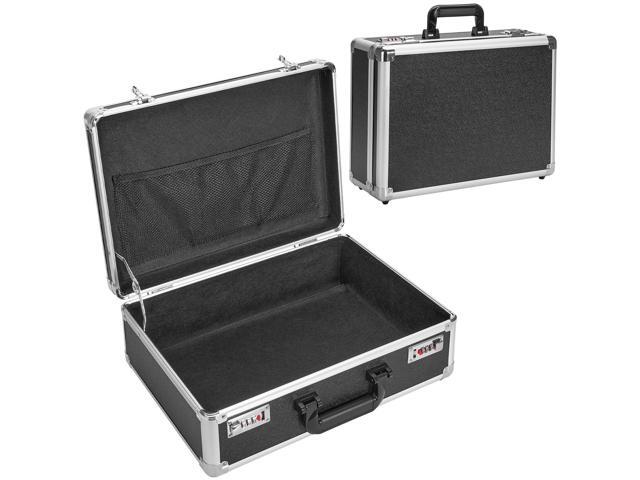 File Organizer Storage Box - 16.9 x 12.2 x 6.3 Inch Large, Portable Locking Storage Totes with Dual Combination Locks for Cash, Documents &.