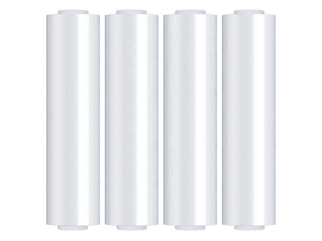 18 Inch Stretch Wrap Roll, Heavy Duty 18' 1500ft Shrink Film/Wrap, 4 Pack 80 Gauge Industrial Strength, Clear Pallet Wrap, Self-Adhesive Cling,...