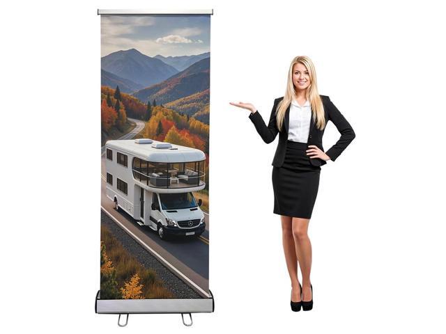 Retractable Banner Stand- Roll Up Banner Stand 24'x80' For Trade Shows Retail Display (Stand Only)