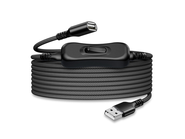 Itramax USB A Male-to-Female Extension Cable with On/Off Switch 6.6FT/2M