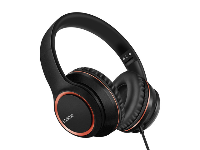 X8 Over-Ear Wired Headphones with Microphone with 1.45m-Tangle-Free Nylon Line & 3.5mm Plug,Lightweight Foldable & Portable Headphones for...