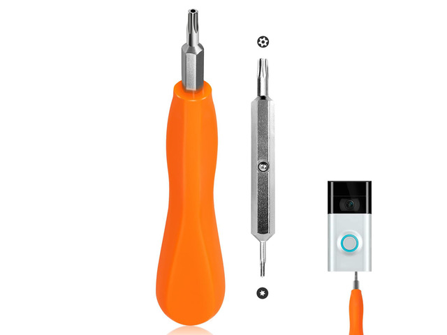 Doorbell Screwdriver Replacement, Torx T6 T15 Camera Screwdriver Magnetic dual-end S2 steel doorbe