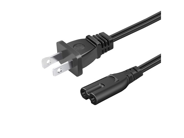 Power Cable AC 8.2Ft Cord Replacement for Gemini Sound CDMP-1500 Player 2 Prong Replacement for Gemini Sound CDM-4000, MDJ-600, CDX-2250i Player