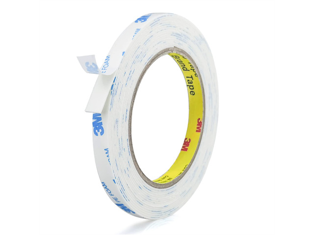 3M Double Sided Tape 0.39in x 16.5ft, Mounting Tape Heavy Duty, Picture Hanging Strips, Strong Adhesive PE Foam Tape
