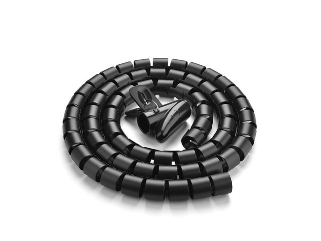 10FT Cable Management Sleeve EZ Cord Bundler 1' Diameter w/Zip Clip Zipper Wire Wrap Cord Organizer Cable Tube Hider Flexible & Expandable Home &...