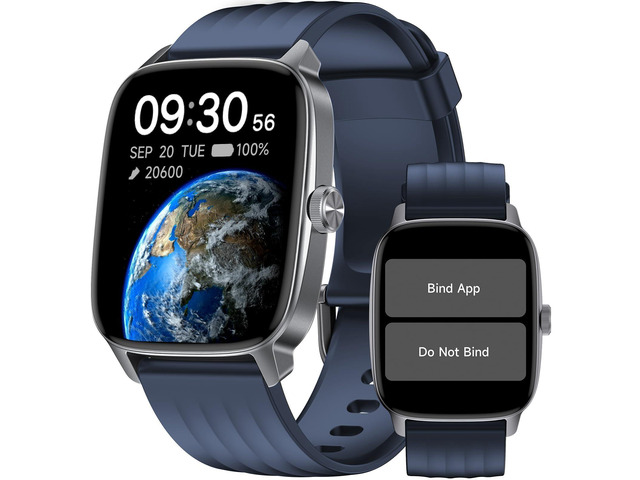 Senior-Friendly Pedometer Watch, No App or Phone Required, Step Counter 1.85' Display, IP68 Water Resistance, Alarm, Heart Rate, SpO2 & Sleep...