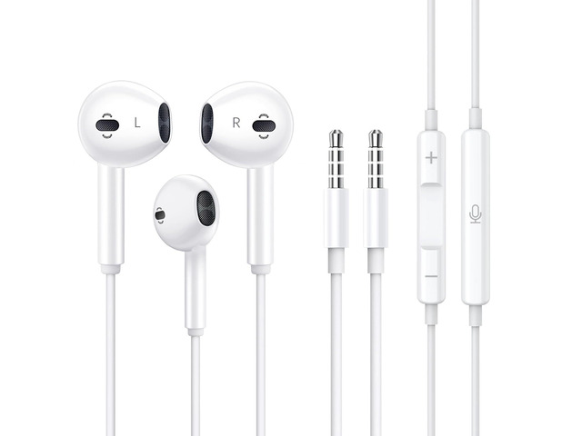 2 Pack Wired Earbuds [Apple MFi Certified] Headphones Earphones with 3.5mm Wired in Ear Headphone Plug (Built-in Microphone & Volume Control)...