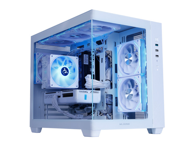 MLOONG Gaming PC, AMD Ryzen 5 5500 4.2 GHz, GeForce RTX 5060 8GB prebuilt pc, 1TB NVMe SSD, AI Powered 16GB DDR4 3200MHz, Air Cooled Prebuilt,...