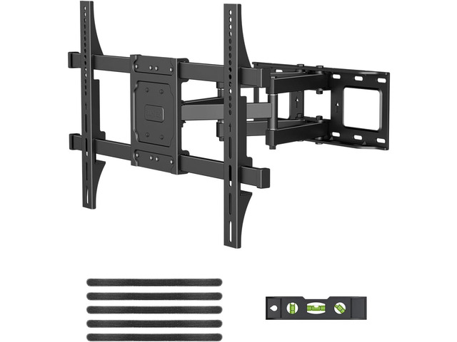 Suptek Full Motion TV Wall Mount for 42 to 86 Inch TV, Swivel and Tilt with Articulating Dual Arms, Max VESA 600X400mm, Holds up to 132lbs, Fits...