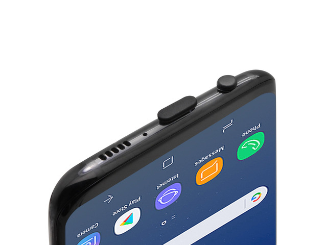 PortPlugs USB-C Anti Dust Plugs - Secure Fit, Wireless & Case Friendly - Protect Samsung, iPhone & Android Devices 10 Pairs (Black)