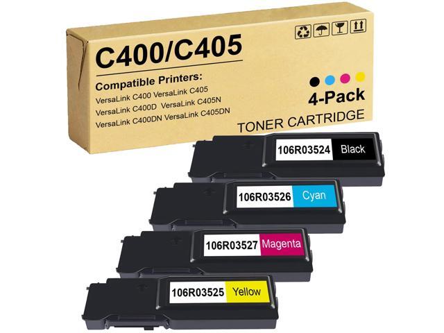 C400 C405 Toner Cartridge Compatible for Xerox VersaLink C405 C400 Toner C400D C400DN MFP C405 C405N C405DN Black Cyan Magenta Yellow Extra High...
