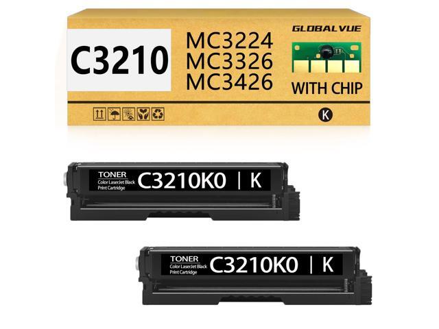 C3210K0 Black Toner Cartridges 2-Pack Compatible for Lexmark MC3224 C3210 C3210K0 Black Toner for C3224 MC3426 MC3326 C3326 C3426 Printer Toner
