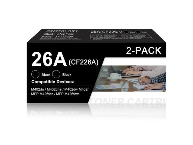 26A Toner Cartridge High Yield Black (2-Pack) Replacement for HP 26A 26X CF226A CF226X Works for Pro M402dn M402dne M402dw M402n MFP M426fdn MFP...