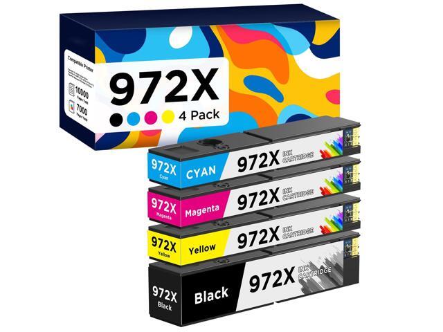 972X Ink Cartridge Compatible with 972X 972 X 972A Ink Cartridges Combo Pack Replacement for Pagewide Pro 477dw 477dn 577dw 452dw 552dw 452dn.