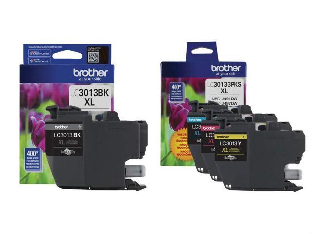 Genuine LC3013BK, LC30133PKS High Yield Black, Cyan, Magenta and Yellow Ink Cartridge Set, LC3013