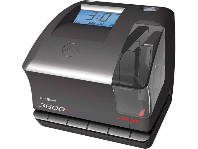 3600SS Dual Function Time Clock and Document Stamp With SmartSite LED Alignment and Tri-View Window, Includes 25 Time Cards, Ribbon, 2 Security Keys