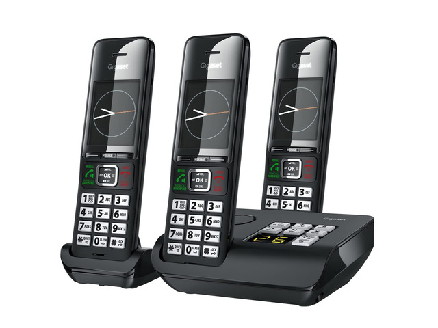 Comfort 552A Trio - 3 Cordless Phones - Answering Machine - Made in Germany - Elegant Design - Hands-Free Mode - Comfort Call Protection - Big...
