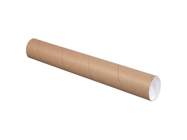 Mailing Tubes, 3' W x 16' H, 24-Pack - Round Corrugated Tubes for Mailing and Storage of Blueprints, Artwork, Crafts, Posters, Long Art Holder