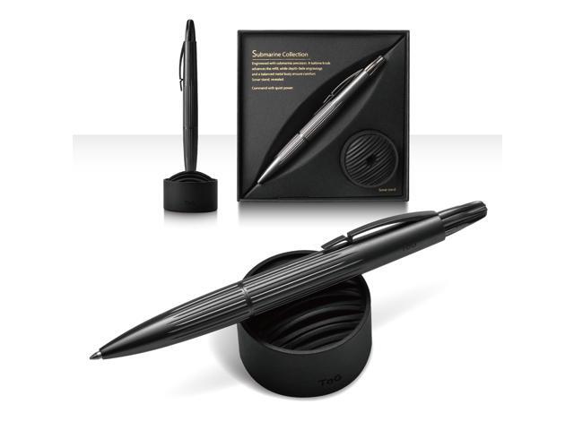 Submarine Luxury Ballpoint Pen with Sonar Stand, Turbine Twist Desk Pen, Phantom Grey Aerospace Aluminum Writing Instrument, Schmidt Refill, Fancy...