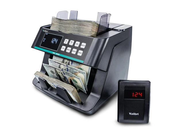 Money Counter Machine I LCD Display I Business Grade I Advanced UV/MG/IR/DD/HLF Detection I Single Denomination (USD) I 1,200 Notes/Min I I KBC3000