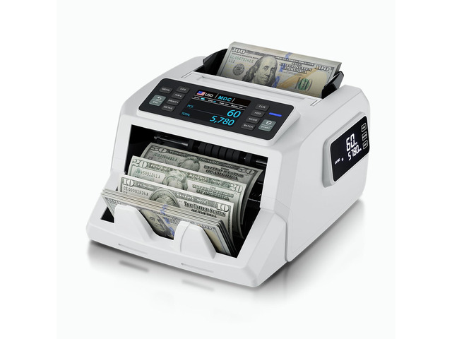 N71 Money Counter Machine Mixed Denomination, Dual-Display Mixed Denomination Value Counting Machine with CIS/UV/MG/IR/DD Counterfeit Detection,...