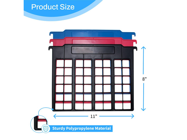 File and Folder Dividers, 3-Count, Red/Blue/Black (50912) (Pack of 12)