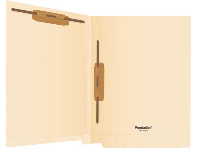 End Tab Fastener File Folder, Manila Folders with Two 2' Bonded Prong Fasteners, Reinforced Straight Cut Tabs, 50 Per Box (44710) (Pack of 5)