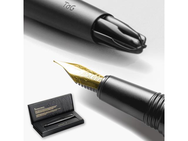 Submarine Luxury Fountain Pen TurbineDriven Refill, Gold-Plated Fine Nib, Elegant Writing Gift for Men & Women, Designed by Award-Winning Team