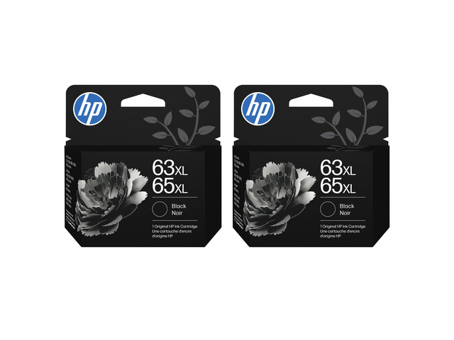 63XL 65XL Black High-Yield Ink Cartridge - 2 Pack Works AMP; DeskJet 1100, 2100, 2600, 3600; Envy 4500, 5000; OfficeJet 3800, 4600, 5200 Series ...