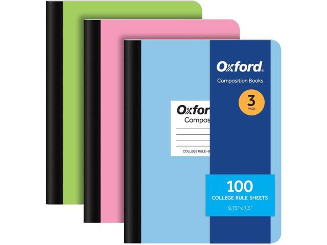 Composition Notebooks, 9-3/4 x 7-1/2 Inch School Journals, College Ruled Paper, Pastel Color Covers, 100 Sheets per Book, (1002520), 3 Count (Pack...