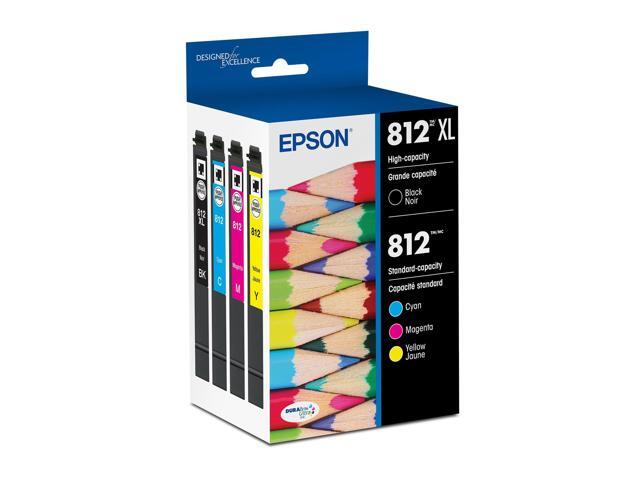 812 DURABrite Ultra Ink High Capacity Black & Standard Color Cartridge Combo Pack (T812XL-BCS) Works with WorkForce Pro WF-7310,7820, 7840, EC-C7000