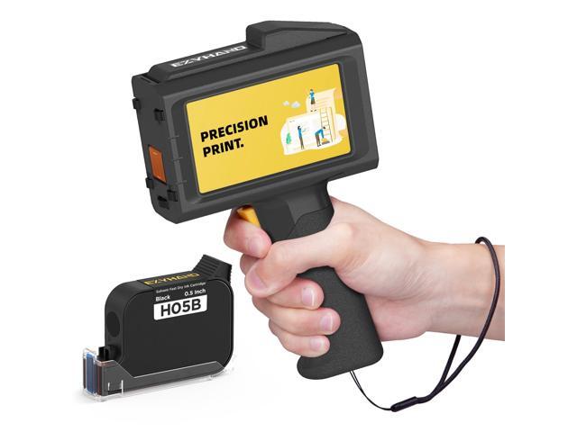 Handheld Inkjet Printer 0.5 Inches Print Height Weighs Only 390g for Batch Code Date Lot Number Print on Plastic Carton Wood Metal Glass Aluminum.
