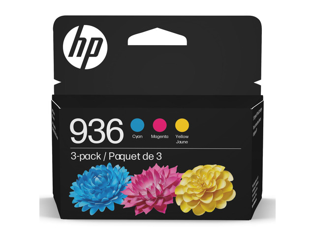 936 Cyan, Magenta, Yellow Ink Cartridges (3-Pack) Works with OfficeJet 9120, Pro 9110, 9120, 9130, Wide Format 9730 Eligible for Instant Ink ...