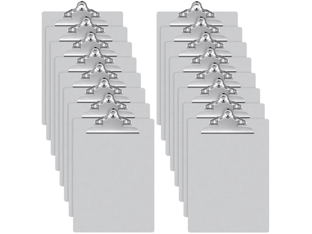 16 Pcs Metal Clipboard Aluminum 12 X 9 Inch Low Profile Clip A16 Letter Size for Office, School, Medical, Laboratory Use, Heavy Duty Aluminum...