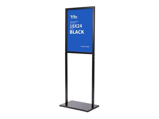Sign holder floor stand, sign holder stand heavy Duty Pedestal poster stand for display,18×24 inch slide-in double sided poster sign holder floor...