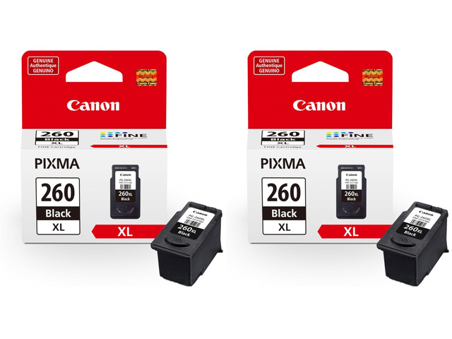 PG-260 XL Genuine Black Ink Cartridge,Compatible with TS5320/6420/6420a,TR7020/7020a,(Pack of 2)