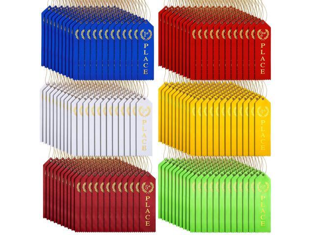 720 Pcs Award Ribbon for 1st, 2nd, 3rd, 4th, 5th, 6th Place Ribbon First Place Prize with Card and Rope Gymnastics Swimming Award Competition...