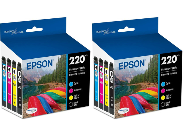 220 DURABrite Ultra Ink Standard Capacity Black & Color Cartridge Combo Pack (T220120-BCS) Works with Workforce WF-2630,2650,2660,2750,2760 and...