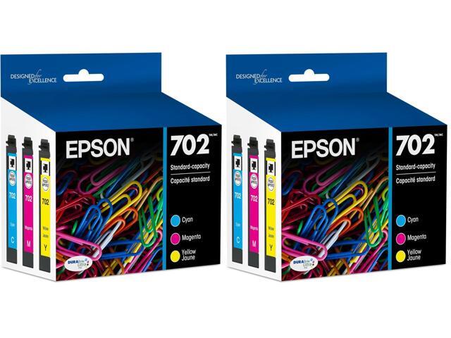 702 DURABrite Ultra Ink Standard Capacity Color Combo Pack (T702520-S) Works with Workforce Pro WF-3720,3730,3733,(Pack of 2)