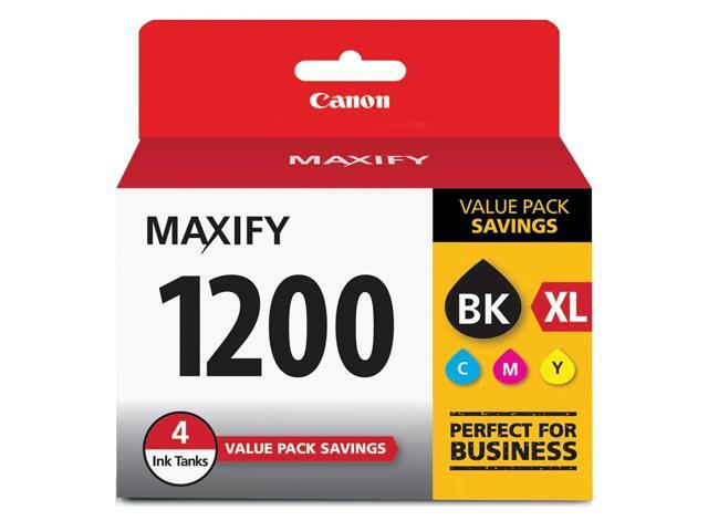 PGI-1200 XL Genuine Four Color Value Pack, Compatible with MAXIFY: MB2120, MB2720, B2020, and MB2320 (Optional) Printers