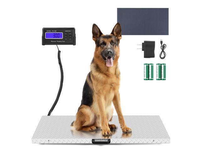 Dog Scale for Large Breed 1100lb X 0.2lb Livestock Scale for Pigs, Cattle with 40.7 X 20.9 Stainless Steel Weighing Platform